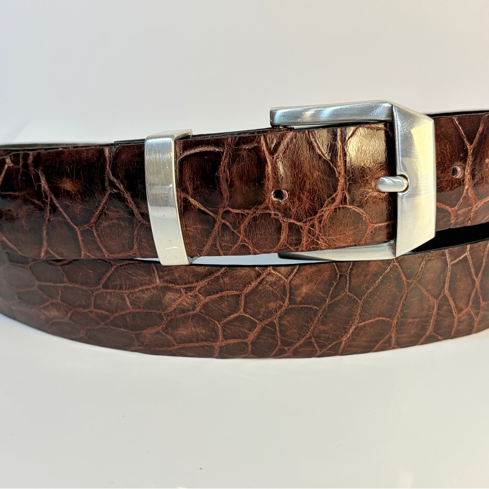 Genuine Sea Turtle men’s belt size 34 Western Matching Exotic Alligator cowboy